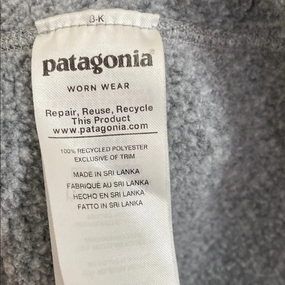 Patagonia Women's Better Sweater Fleece Gray Quarter-Zip Pullover Size M - Picture 12 of 15
